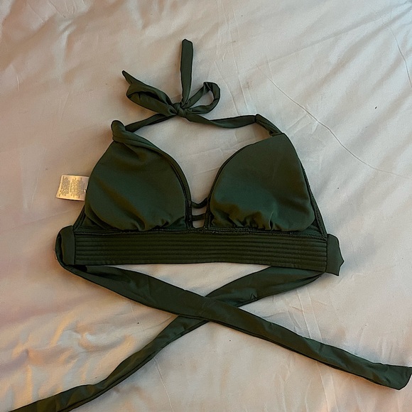 BIKINI TOP.. SIZE SMALL… forest green bikini top - Picture 2 of 3